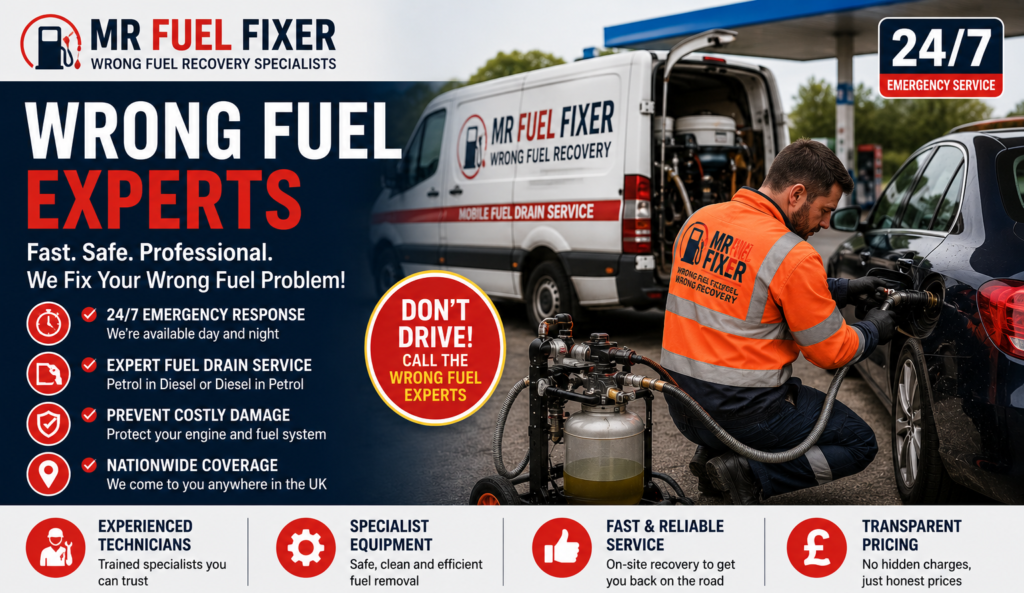 Wrong Fuel Experts – Professional Wrong Fuel Recovery Across the UK