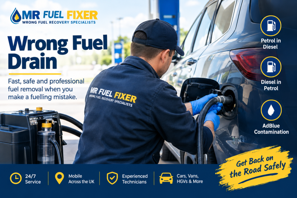 Wrong Fuel Drain: What to Do If You Put the Wrong Fuel in Your Car